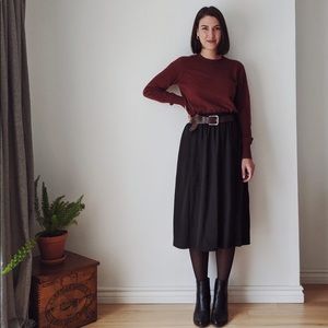 Only Child Midi Skirt - Black - Size L